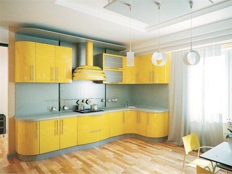 Кухня с плавными контурами