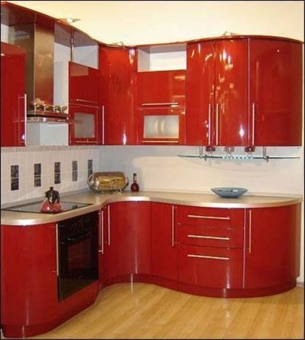 Кухня с плавными линиями